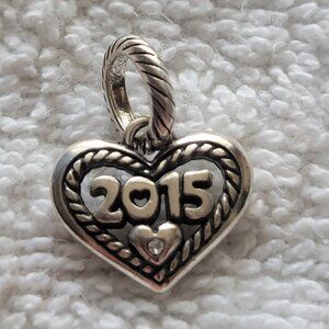 Brighton 2015 Heart Shaped Dangle Charm NWOT Retired